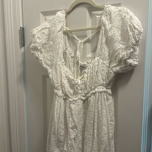 Gilli Milkmaid Puff Sleeve Smocked Midi Dress